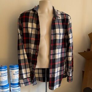 Wallin & Bros Men's Casual Button Down Shirt - Blue and Red